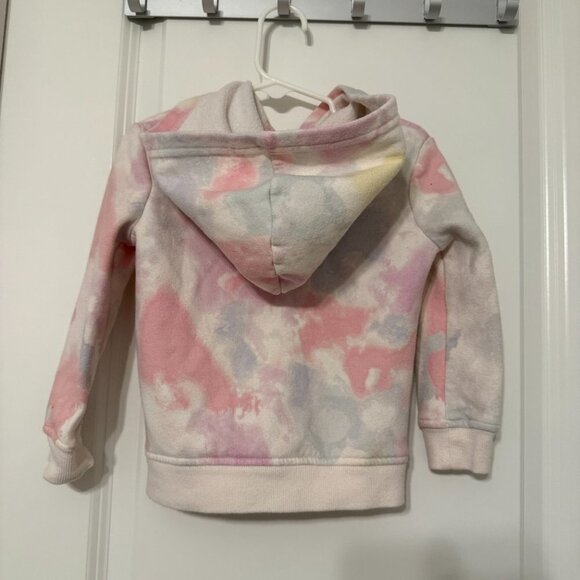 Jumping Beans Pink Yellow Purp Tie Dye Hooded Zip-Up Hoodie Size 2T - Picture 3 of 4